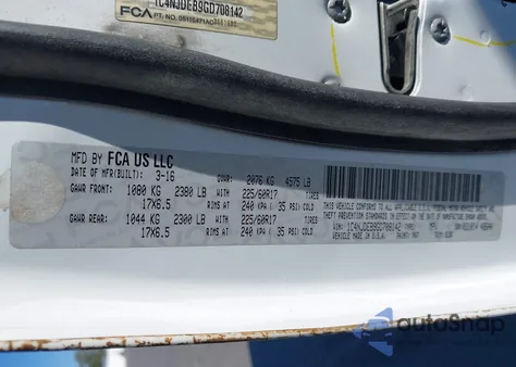 2016 Jeep Compass High Altitude Edition from USA, damaged, VIN 1C4NJDEB9GD708142